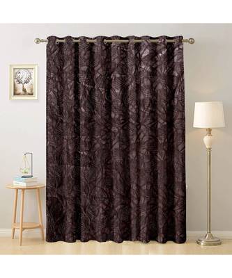 A Dark Brown Printed  Polyester Window,Door etc Curtain 1