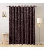 A Dark Brown Printed  Polyester Window,Door etc Curtain