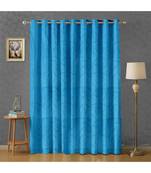 A Blue Printed  Polyester Window,Door etc Curtain