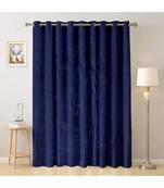 A Navy Blue Printed  Polyester Window,Door etc Curtain