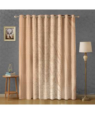 A Cream Printed  Polyester Window,Door etc Curtain 1