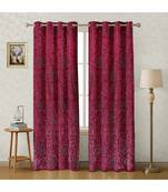 A Maroon Printed  Polyester Window,Door etc Curtain
