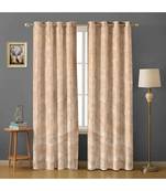 A Beige Printed  Polyester Window,Door etc Curtain