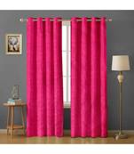 A Magenta Printed  Polyester Window,Door etc Curtain