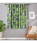 A Green Printed Polyester Window,Shower etc Curtain