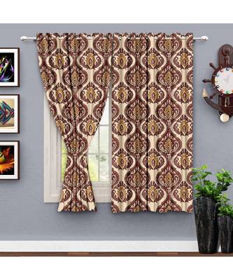 A Cream Printed  Polyester Window,Shower etc Curtain 1