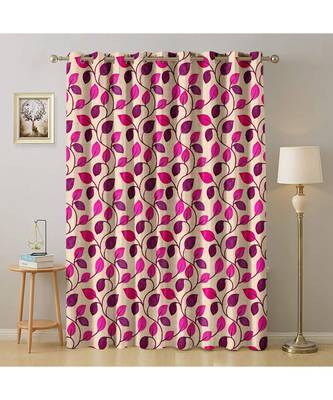A Magenta Printed  Polyester Window,Door etc Curtain 1
