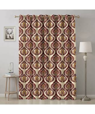 A Cream Printed  Polyester Window,Door etc Curtain 1
