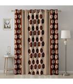 A Brown Printed  Polyester Window,Door etc Curtain