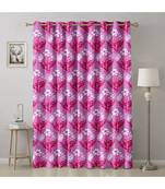 A Violet Printed  Polyester Window,Door etc Curtain