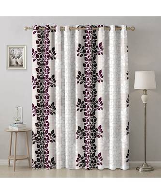 A Maroon Printed  Polyester Window,Door etc Curtain 1