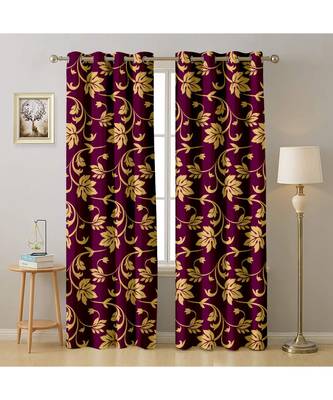 A Wine Printed  Polyester Window,Door etc Curtain 1