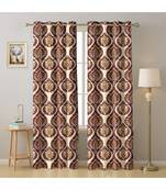 A Cream Printed  Polyester Window,Door etc Curtain