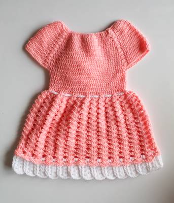 Pink hand woven woolen blends kids-frocks 2