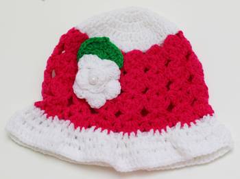 Pink hand woven woolen blends kids-frocks 5