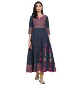 G COLLECTION Grey printed cotton cotton-kurtis