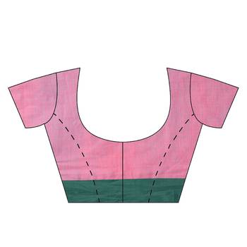 Multicolor woven blended cotton saree with blouse 5