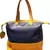 Colorful Large Tote In Orange And Electric Blue