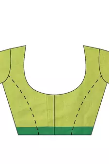 Multicolor woven blended cotton saree with blouse