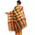 Multicolor woven blended cotton saree with blouse