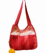Luscious Red Colour Sequined Jhola Bag