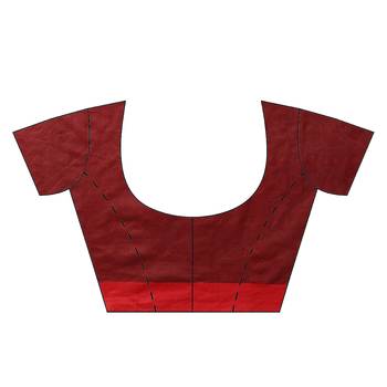 Multicolor woven blended cotton saree with blouse 4