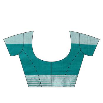 Multicolor woven blended cotton saree with blouse 4