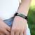 Leather Friendship Band Love Band Cum Bracelet For Togetherness Classic Black