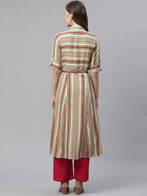 Multicolor embroidered rayon embroidered-kurtis 4