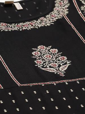Black embroidered rayon embroidered-kurtis 5