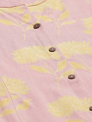 Pink printed cotton ethnic-kurtis 5