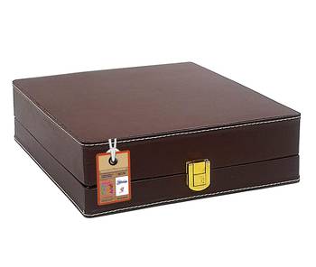 atorakushon PU Leather Makeup Box Vanity Cosmetic Earring Necklace Jewellery Storage Organizer for Woman (Brown) 5