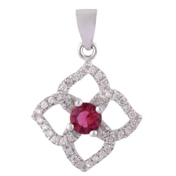 Floral Dusk Silver Pendant Set-PDS015 4