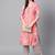 V Neck, with front attached fashion Pink color women Kurta palazzo set