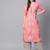 V Neck, with front attached fashion Pink color women Kurta palazzo set