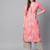 V Neck, with front attached fashion Pink color women Kurta palazzo set