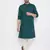 Green woven cotton men-kurtas