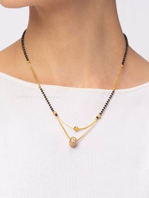 american diamonds Yellow Gold Necklaces 1