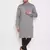 Grey woven cotton men-kurtas