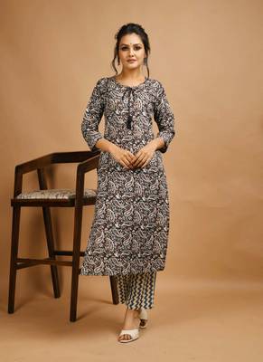 Black kalamkari cotton salwar 3