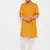 Yellow solid cotton men-kurtas