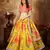 Yellow Floral Printed Heavy Wedding Designer Lehenga Choli for Women Stylish