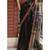 black Kota Linen Handloom Saree with Zari Buta design
