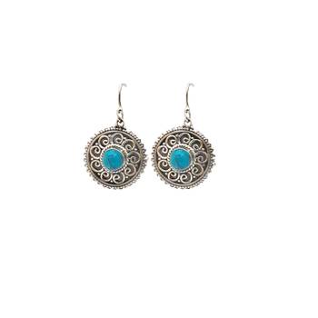 Green Dome Silver Hoops-ER071 1