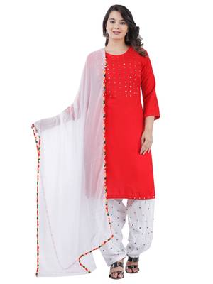 Shopping Factory Women And Girl's Printed Rayon A-Line Long Kurti  1