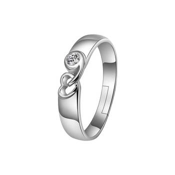 Party Wear  Adjustable Couple Rings Set for lovers Silver Plated Solitaire for Men and Women 2 Pair 5