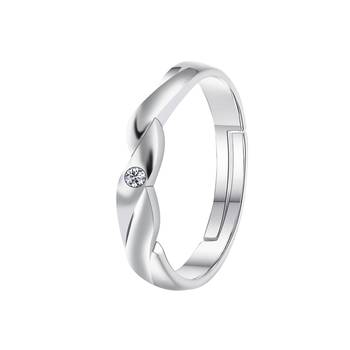 Adjustable Couple Rings Set for lovers Silver Plated Designer  Solitaire for Men and Women 2 Pair 5