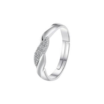Adjustable Couple Rings Set for lovers Silver Plated Designer  Solitaire for Men and Women 2 Pair 6