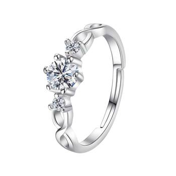Adjustable Couple Rings Set for lovers Silver Plated Party Wear Stylish   Solitaire for Men and Women 2 Pair 4