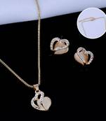 Stylish Delicate Party Wear Pendant Set For Women Girl